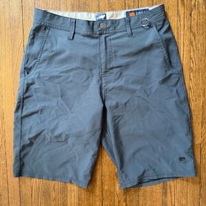 Cova Mens Surf & Turf Hybrid Shorts Grey Micro Stripe Stretch Size 30 CA59427